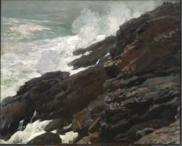 윈슬로우 호머, 메인주 해안의 높은 절벽, 1894, 캔버스에 유화, 스미소니언박물관, 1909.7.29 윌리엄 T. 에반스 기증