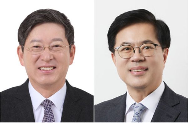 (사진 왼쪽부터) 주진형·정재연 강원대 총장 후보