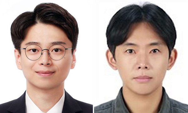 철갑 딱정벌레 겉날개 구조를 모사해 신개념 스텐트 개발에 성공한 전북대 생체재료&메카노 바이올로지 연구실 서일원 박사(왼쪽)와 김진우 박사. 사진=전북대