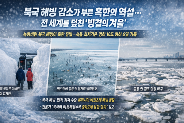 북극 해빙 감소가 부른 혹한의 역설…전 세계를 덮친 ‘빙결의 겨울’