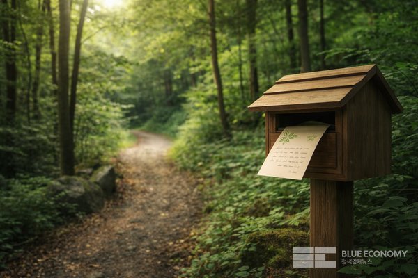 국립공원 자연에 마음을 맡기다…가야산 ‘온기우편함’으로 확장되는 생태치유 (생성이미지제작:청색경제뉴스)