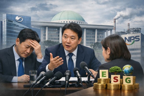 금융당국이 발표한 ESG(환경·사회·지배구조) 공시 로드맵 초안을 둘러싸고 산업통상자원부의 입김이 작용했다는 논란이 제기되며 파장이 확산되고 있다.(사진=Ai생성)